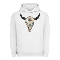Pigment Lunar Rock Turquoise Bull Skull Urban Hoodie - Jasminsmagicworld