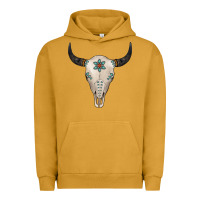 Pigment Peanut Butter Turquoise Bull Skull Urban Hoodie - Jasminsmagicworld