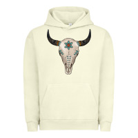 Pigment Pistachio Turquoise Bull Skull Urban Hoodie - Jasminsmagicworld