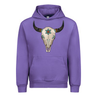 Tulip Turquoise Bull Skull Urban Hoodie - Jasminsmagicworld