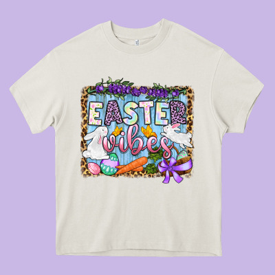 Easter Vibes Heavy Core Tee Designed By Oliviacreatesart