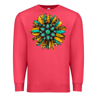 Cardinal turquoise leopard sunflower Premium Sweatshirt - Jasminsmagicworld