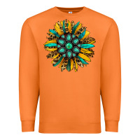 Carrot turquoise leopard sunflower Premium Sweatshirt - Jasminsmagicworld