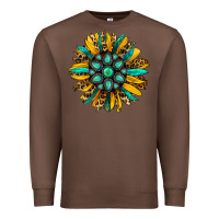 Chestnut turquoise leopard sunflower Premium Sweatshirt - Jasminsmagicworld