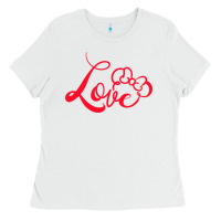 White Minnie Mouse Ladies Tee - CowhideDigitalArt