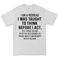 Dove Grey i am a redhead i was taught to think Premium Tee - artisFamous