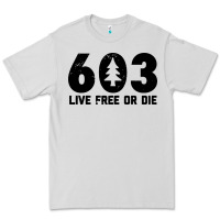 Dove Grey live free or die 603 tree Premium Tee - artisFamous