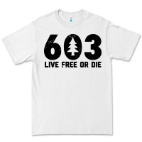 White live free or die 603 tree Premium Tee - artisFamous