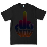 Black fuck you middle finger Premium Tee - artisFamous