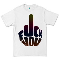 White fuck you middle finger Premium Tee - artisFamous