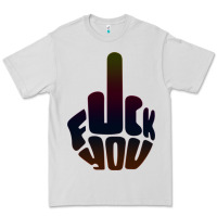 Dove Grey fuck you middle finger Premium Tee - artisFamous