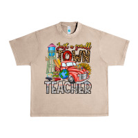 French Oak Just a Small Town Teacher Urban Heavy Tee - CowhideDigitalArt