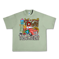Oil Green Just a Small Town Teacher Urban Heavy Tee - CowhideDigitalArt
