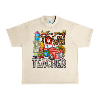 Sandshell Just a Small Town Teacher Urban Heavy Tee - CowhideDigitalArt
