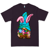 Plum Easter Wicker Basket Gnome Premium Tee - BundleAndBundleShop