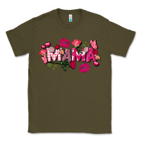 Army Green Valentine's Day mama Classic Tee - FaDigitalArtStudio