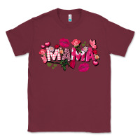 Burgundy Valentine's Day mama Classic Tee - FaDigitalArtStudio