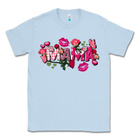Dusty Blue Valentine's Day mama Classic Tee - FaDigitalArtStudio