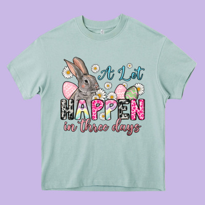 Easter Day A Lot Can Happen In Three Days Heavy Core Tee Designed By Oliviacreatesart
