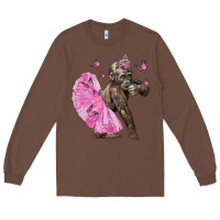 Chestnut Baby Gorilla With Tutu Long Sleeve Tee - LillyAllenDesigns