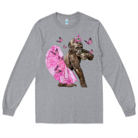 Heather Grey Baby Gorilla With Tutu Long Sleeve Tee - LillyAllenDesigns