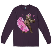 Plum Baby Gorilla With Tutu Long Sleeve Tee - LillyAllenDesigns