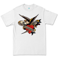 White sailor jerry tattoo art military mermaid Premium Tee - artisFamous
