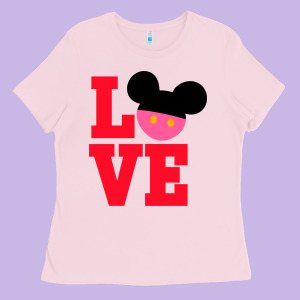 Minnie Mouse Ladies Tee Designed By Cowhidedigitalart