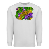 Dove Grey mardi gras leopard gemstone background Premium Sweatshirt - RanaPortraitStore