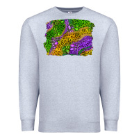 Heather Grey mardi gras leopard gemstone background Premium Sweatshirt - RanaPortraitStore