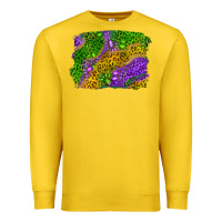 Lemon mardi gras leopard gemstone background Premium Sweatshirt - RanaPortraitStore