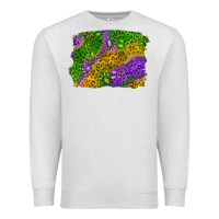 Oatmeal Heather mardi gras leopard gemstone background Premium Sweatshirt - RanaPortraitStore