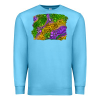 Ocean Blue mardi gras leopard gemstone background Premium Sweatshirt - RanaPortraitStore