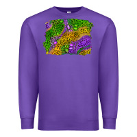 Purple mardi gras leopard gemstone background Premium Sweatshirt - RanaPortraitStore