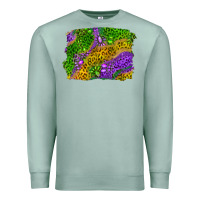 Seafoam mardi gras leopard gemstone background Premium Sweatshirt - RanaPortraitStore