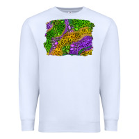 White mardi gras leopard gemstone background Premium Sweatshirt - RanaPortraitStore