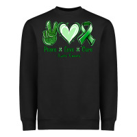 Black Peace Love Cure Liver Cancer Heavyweight Sweatshirt - Jasminsmagicworld