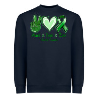 Peace Love Cure Liver Cancer Heavyweight Sweatshirt | Teevron