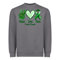 Storm Peace Love Cure Liver Cancer Heavyweight Sweatshirt - Jasminsmagicworld