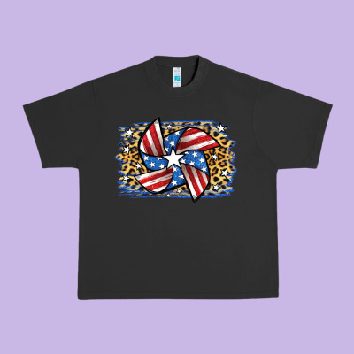 4th Of July Pinwheel Urban Heavy Tee Designed By Jasminsmagicworld