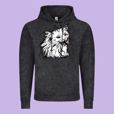 Drawing Cat Vintage Hoodie Designed By Racoondesign