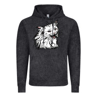 Vintage Black Drawing Cat Vintage Hoodie - RacoonDesign