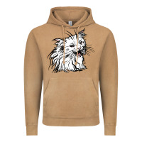 Vintage Camel Drawing Cat Vintage Hoodie - RacoonDesign