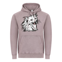 Vintage Zinc Drawing Cat Vintage Hoodie - RacoonDesign