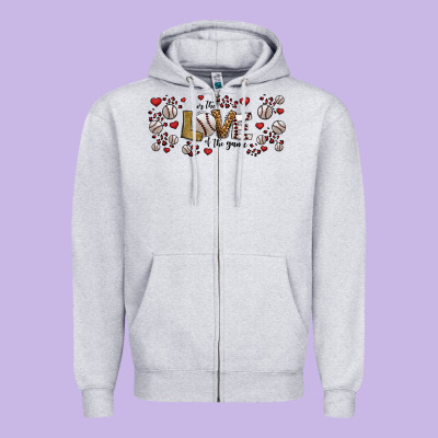 For The Love Of The Game Baseball Zipper Hoodie Designed By Jasminsmagicworld