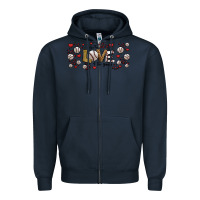 Navy for the love of the game baseball Zipper Hoodie - Jasminsmagicworld
