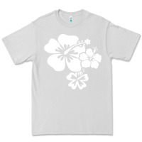 Dove Grey hawaiian flower Premium Tee - artisFamous