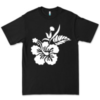 Black hawaiian flower Premium Tee - artisFamous