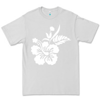Dove Grey hawaiian flower Premium Tee - artisFamous