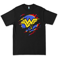 Black tear off wonder woman shield Premium Tee - artisFamous